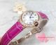 2017 Copy Cartier Gold Silver Face Diamond Bezel Pink Leather Strap Ladies Watch (2)_th.jpg